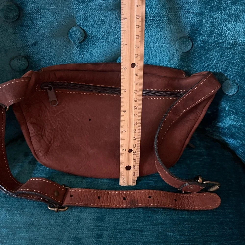 LV upcycled genuine suede leather bum bag - Picture 5 of 9